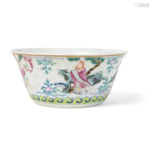 FAMILLE ROSE BOWL DAOGUANG MARK AND OF THE PERIOD