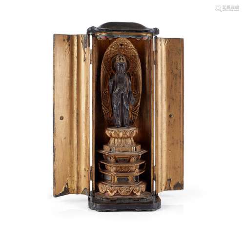 LARGE LACQUERED PORTABLE SHRINE, ZUSHI