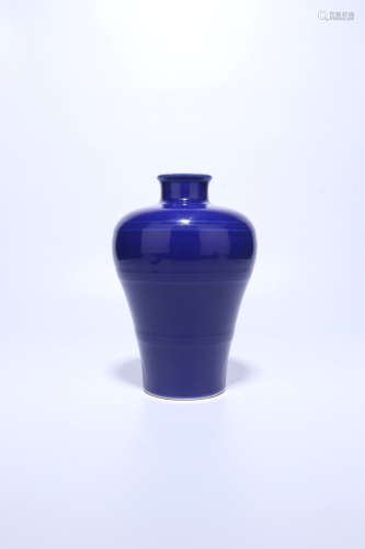 chinese blue glazed porcelain meiping,qing dynasty