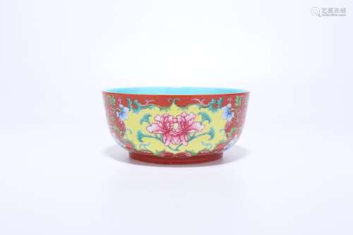 chinese famille rose porcelain bowl,qing dynasty