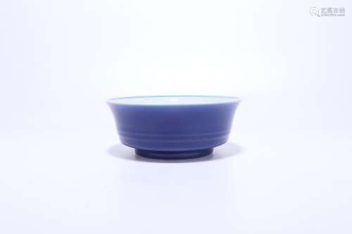 chinese blue glazed porcelain bowl,qing dynasty