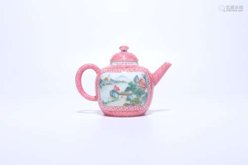 chinese famille rose porcelain teapot,qing dynasty