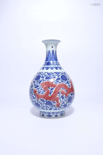 chinese blue and white porcelain vase,qing dynasty