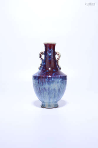 chinese flambe-glazed porcelain vase,qing dynasty