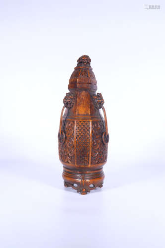 chinese bamboo vase,qing dynasty