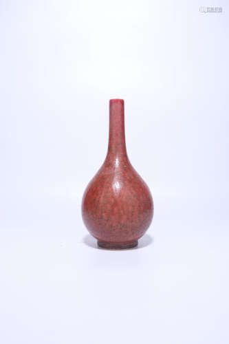 chinese peachbloom glazed porcelain vase,qing dynasty