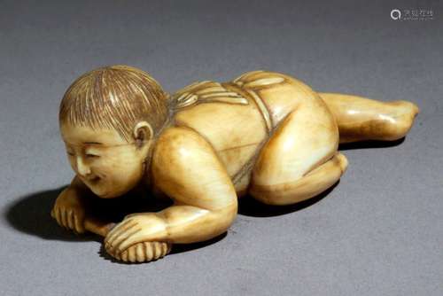 A mid 19th century Japanese netsuke. Signed Masats…