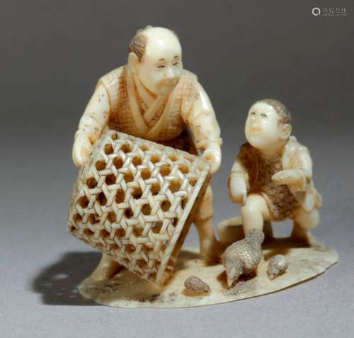 A mid 19th century Japanese netsuke okimono from M…