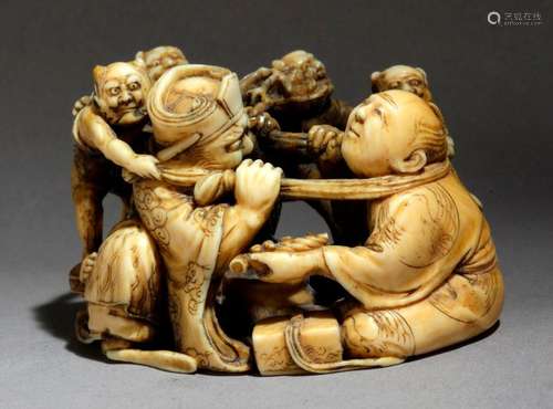 A 19th century Japanese netsuke okimono from Meiji…