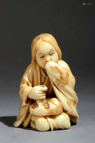 A Japanese netsuke circa 1860 1875 from Meiji peri…