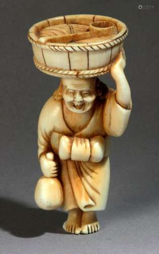 A Japanese netsuke circa 1800 from Edo period. Not…