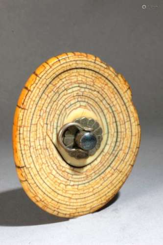 A 17th 18th centuries Japanese manju disc in carve…