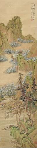 张培敦（1772～1846） 岭上梅开 立轴 设色纸本