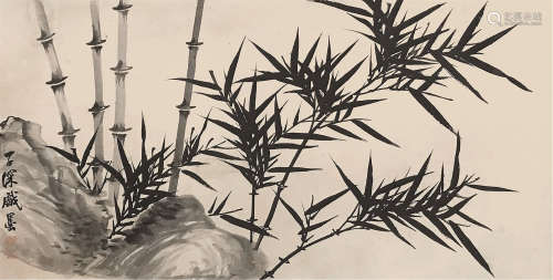 吴子深（1893～1972） 竹清图 镜片 水墨纸本