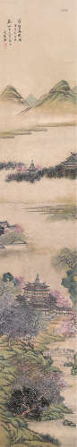 周芝岩（1675～1763） 甲午1714年作 汉宫春晓图 立轴 设色纸本