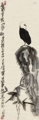 陈子庄（1913～1973） 癸卯1963年作 竹石珍禽 立轴 水墨纸本