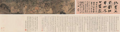 仇英（1482～1559） 临刘松年竹林七贤 手卷 设色绢本