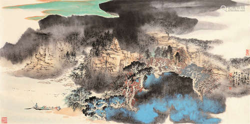 郑百重（b.1945） 洞庭西山 镜片 设色纸本