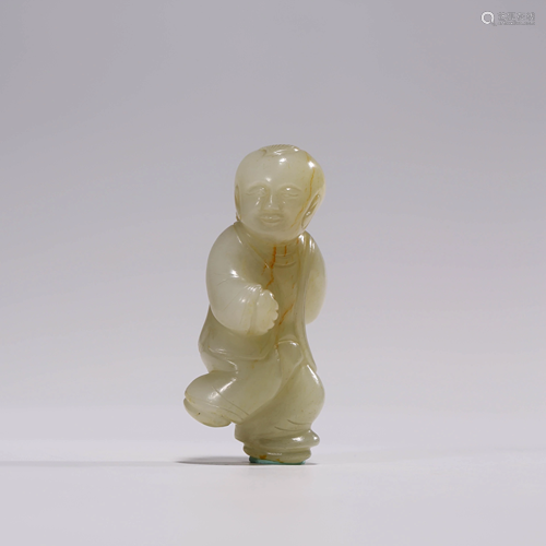 A JADE CHILD DECORATION