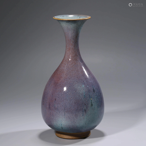 A JUNYAO PURPLE-SPLASHED BUBBLE VASE