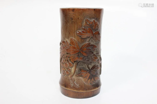 Chinese Bamboo Carved Brushpot