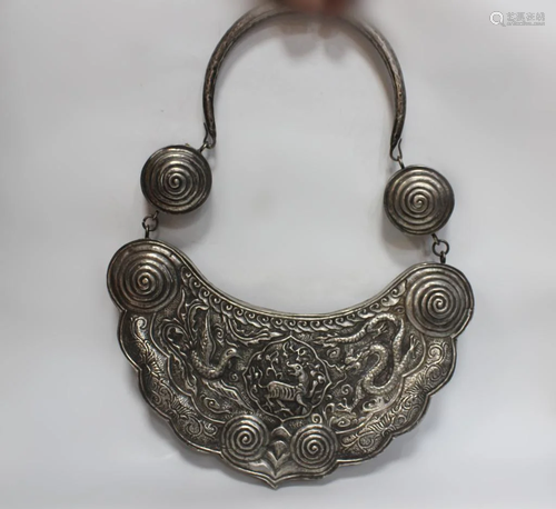 Large Chinese Silver Hanging lock