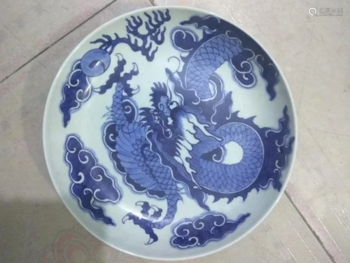 Chinese Blue and White Porcelain Charger