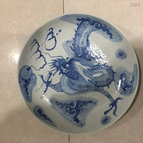 Chinese Blue and White Porcelain Charger