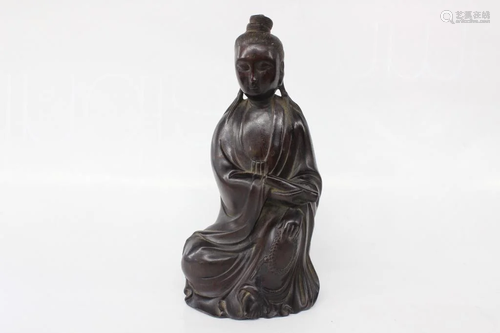 Chinese Wood Carved Guanyin