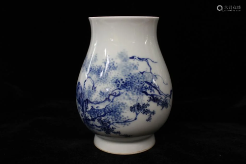 Chinese Blue and White Porcelain Vase