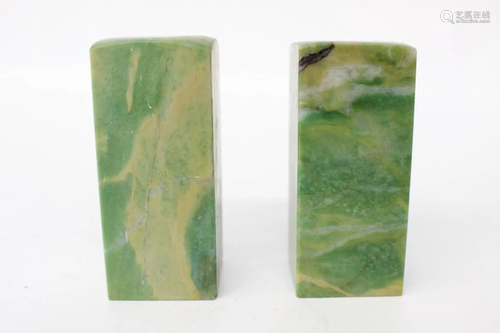 Two Chinese Soapstone Seals