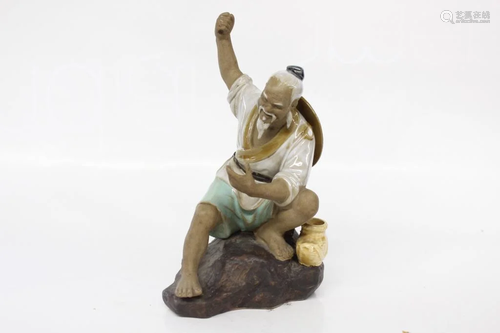 Chinese Pottery Fisher Man