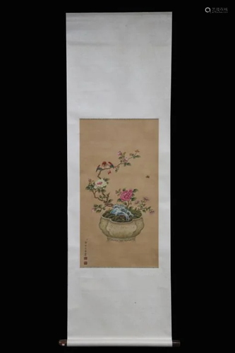 Chinese Ink Color Painting,Signed