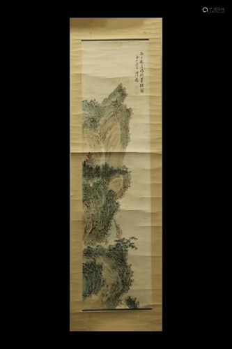 Chinese Ink Color Landscape Painting,Signed