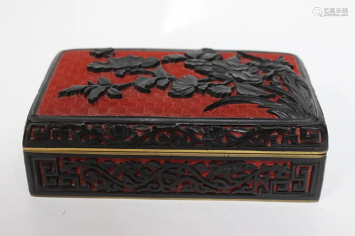 Chinese Cloisonne Cinnabar Box