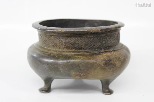 Chinese Bronze Tripod Censer