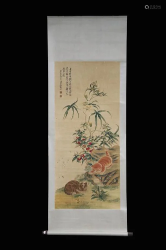 Chinese Ink Color Painting,Signed