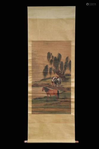 Chinese Ink Color Painting,Signed