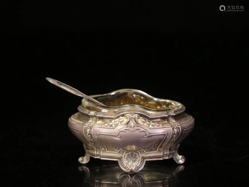 European Silver and Crystal Coffee Cup