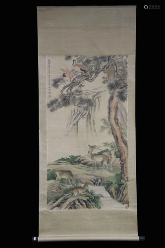 Chinese Ink Color Painting,Signed