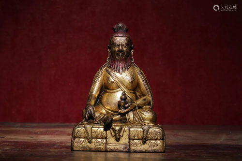 Qing Chinese Bronze Figural of Thang Tong Gyalpo