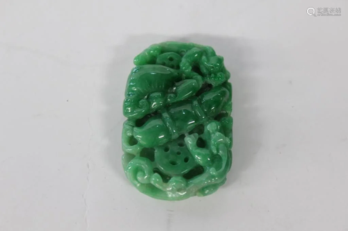 Chinese Jadeite Carved Pendant