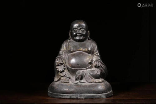 Qing Chinese Bronze Smilling Buddha