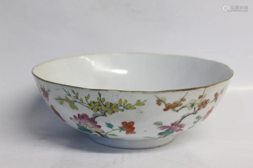 Chinese Famille Rose Porcelain Bowl,Mark