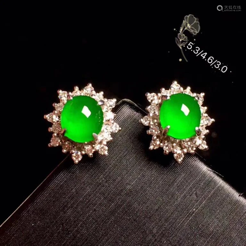 Pair of Chinese Green Earring