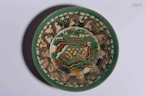 Chinese Sancai Glazed Plate