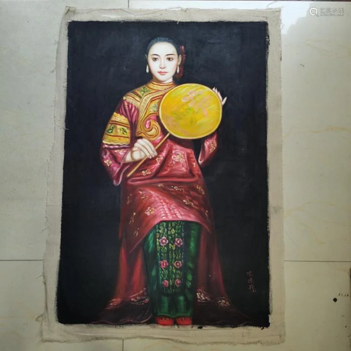 Oil on Canvas, Chinese Lady