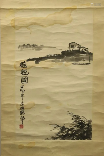 Chinese Ink Color Painting,Signed