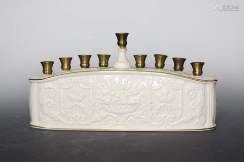 LENOX MENORAH (REPAIR TO CENTER CANDLESTICK HOLDER