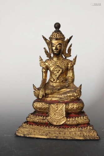 Chinese Gilt Bronze Buddha